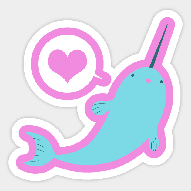 Narwhal 2nd Sticker by bones